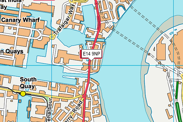 E14 9NP map - OS VectorMap District (Ordnance Survey)