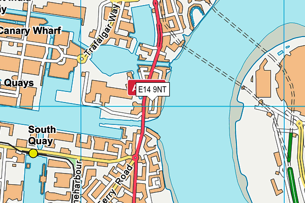 E14 9NT map - OS VectorMap District (Ordnance Survey)