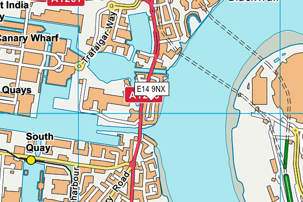 E14 9NX map - OS VectorMap District (Ordnance Survey)
