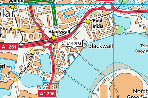 East River Spa map (E14 9PQ) - OS VectorMap District (Ordnance Survey)
