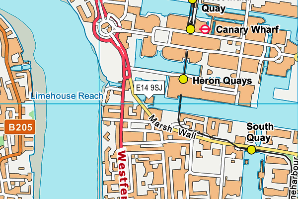 Spindles Health & Leisure (London) (Closed) map (E14 9SJ) - OS VectorMap District (Ordnance Survey)