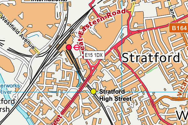 E15 1DX map - OS VectorMap District (Ordnance Survey)