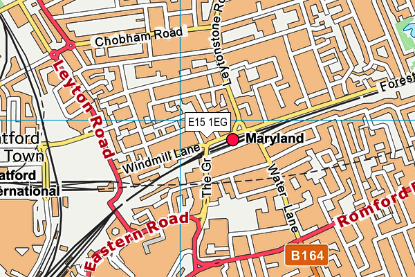 E15 1EG map - OS VectorMap District (Ordnance Survey)