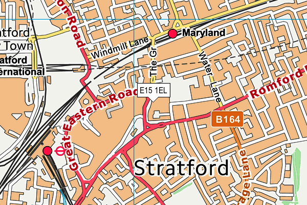 E15 1EL map - OS VectorMap District (Ordnance Survey)
