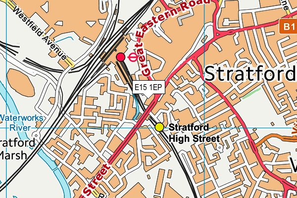 E15 1EP map - OS VectorMap District (Ordnance Survey)