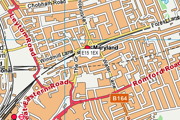 E15 1EX map - OS VectorMap District (Ordnance Survey)