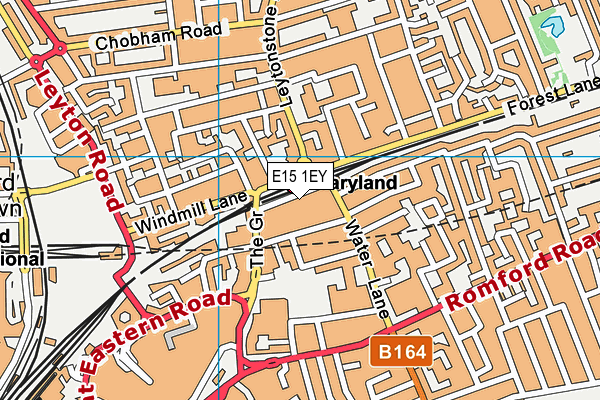 E15 1EY map - OS VectorMap District (Ordnance Survey)