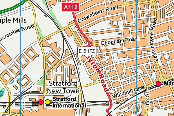 E15 1FZ map - OS VectorMap District (Ordnance Survey)