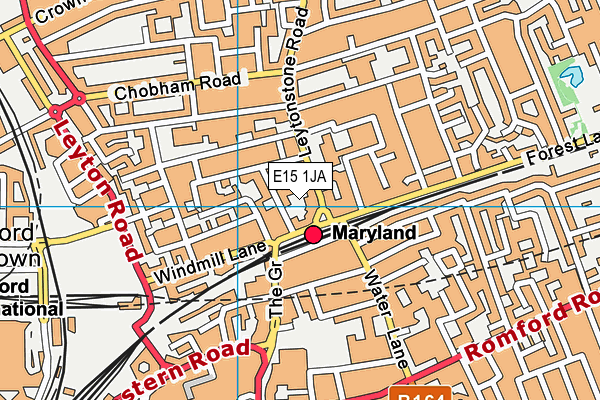 E15 1JA map - OS VectorMap District (Ordnance Survey)