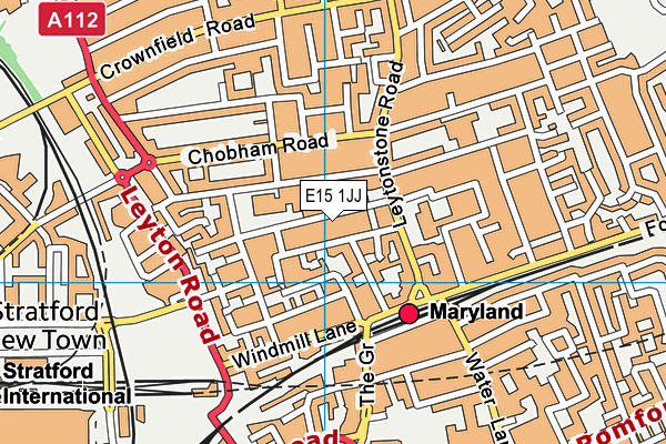 E15 1JJ map - OS VectorMap District (Ordnance Survey)