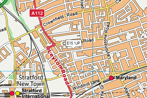 Ronald Openshaw Nursery School map (E15 1JP) - OS VectorMap District (Ordnance Survey)
