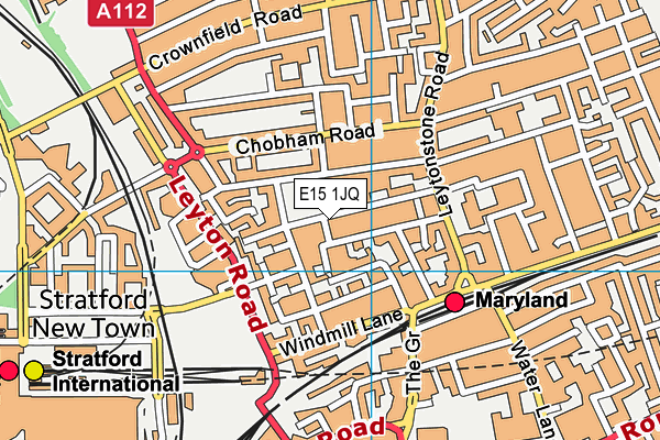 E15 1JQ map - OS VectorMap District (Ordnance Survey)