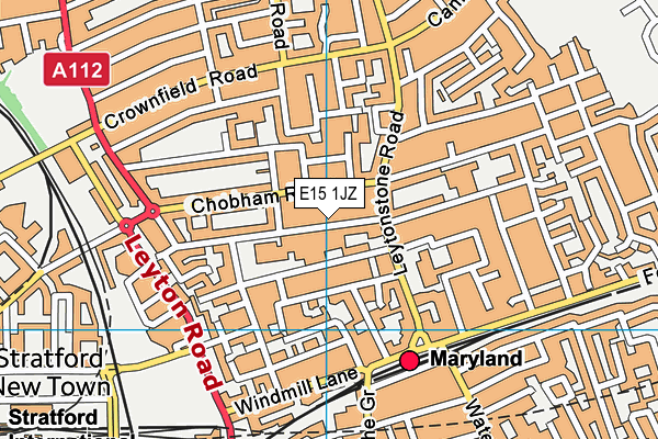 E15 1JZ map - OS VectorMap District (Ordnance Survey)