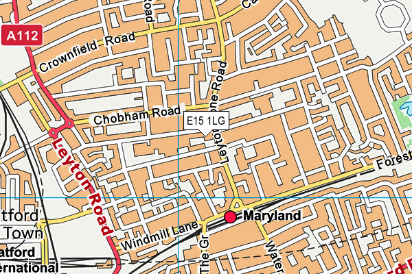E15 1LG map - OS VectorMap District (Ordnance Survey)
