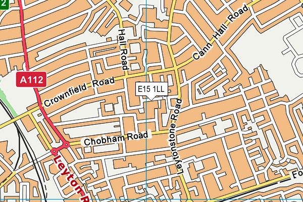 E15 1LL map - OS VectorMap District (Ordnance Survey)