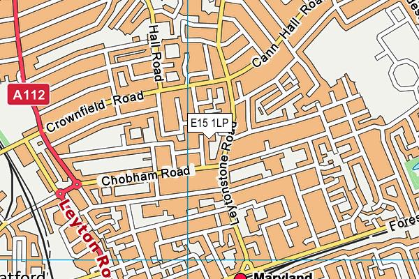 E15 1LP map - OS VectorMap District (Ordnance Survey)