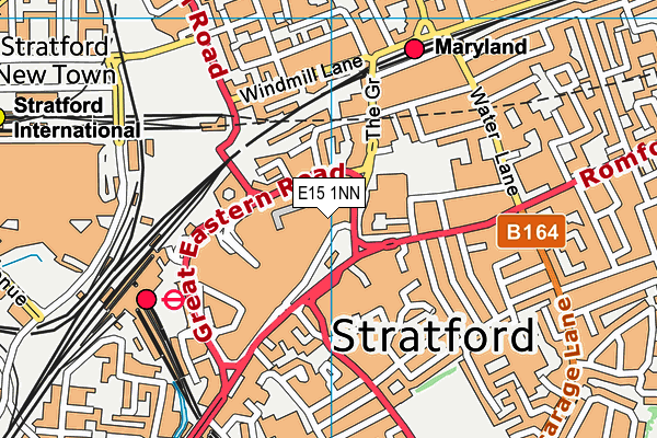 E15 1NN map - OS VectorMap District (Ordnance Survey)