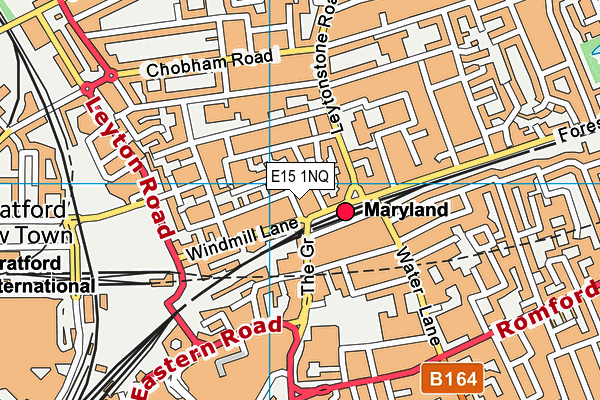 E15 1NQ map - OS VectorMap District (Ordnance Survey)