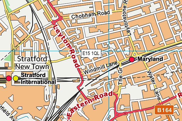 E15 1QL map - OS VectorMap District (Ordnance Survey)