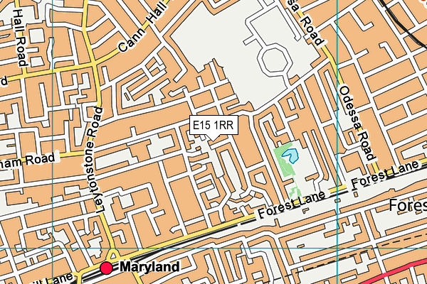 E15 1RR map - OS VectorMap District (Ordnance Survey)