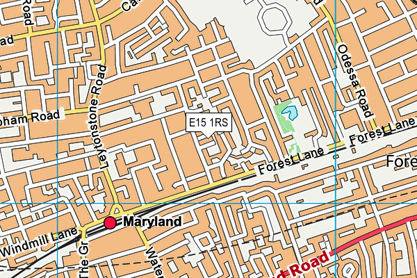 E15 1RS map - OS VectorMap District (Ordnance Survey)