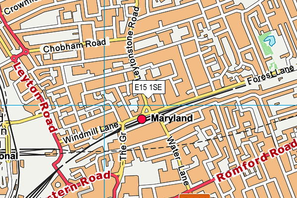 E15 1SE map - OS VectorMap District (Ordnance Survey)