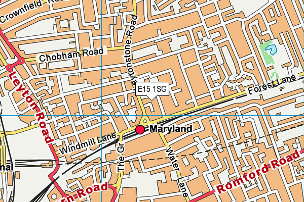E15 1SG map - OS VectorMap District (Ordnance Survey)