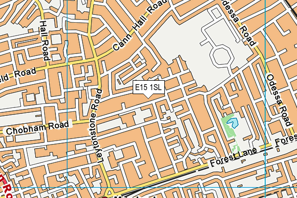E15 1SL map - OS VectorMap District (Ordnance Survey)