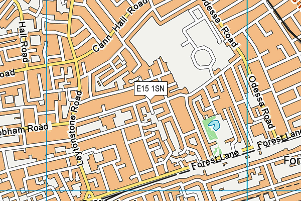 E15 1SN map - OS VectorMap District (Ordnance Survey)