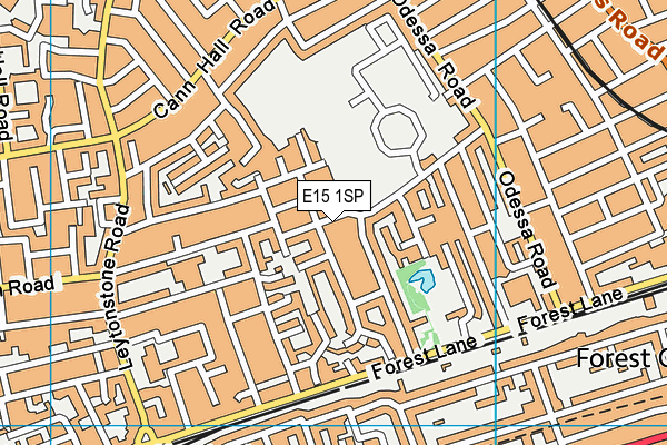 E15 1SP map - OS VectorMap District (Ordnance Survey)