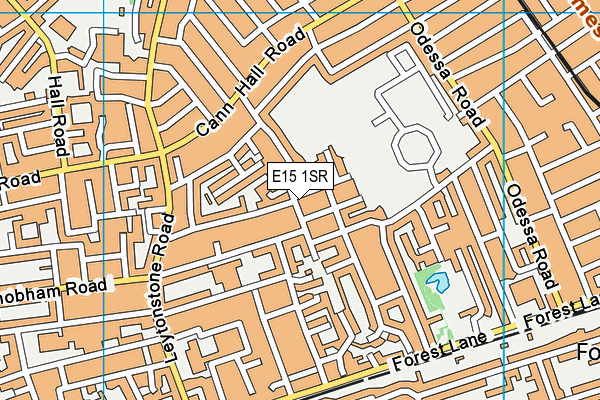 E15 1SR map - OS VectorMap District (Ordnance Survey)