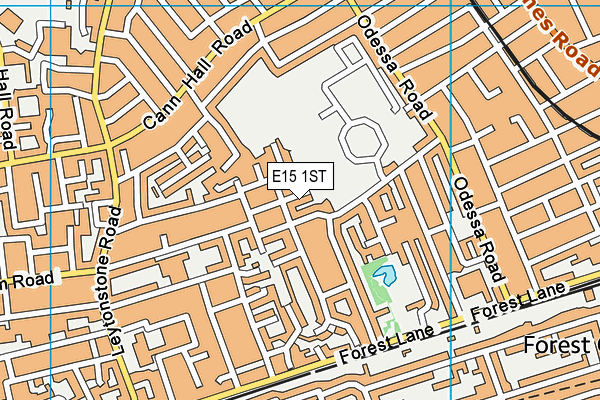 E15 1ST map - OS VectorMap District (Ordnance Survey)