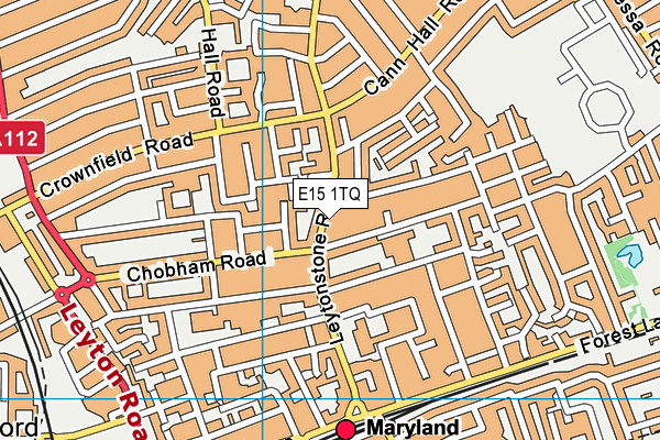 E15 1TQ map - OS VectorMap District (Ordnance Survey)