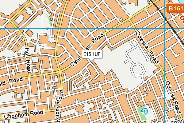 E15 1UF map - OS VectorMap District (Ordnance Survey)