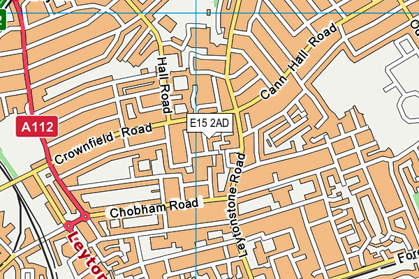 E15 2AD map - OS VectorMap District (Ordnance Survey)