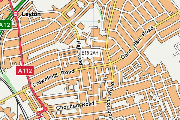 E15 2AH map - OS VectorMap District (Ordnance Survey)