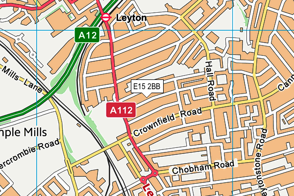 E15 2BB map - OS VectorMap District (Ordnance Survey)