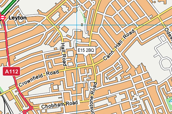 E15 2BQ map - OS VectorMap District (Ordnance Survey)