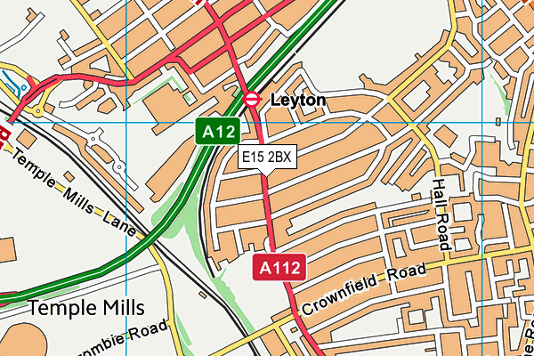 E15 2BX map - OS VectorMap District (Ordnance Survey)