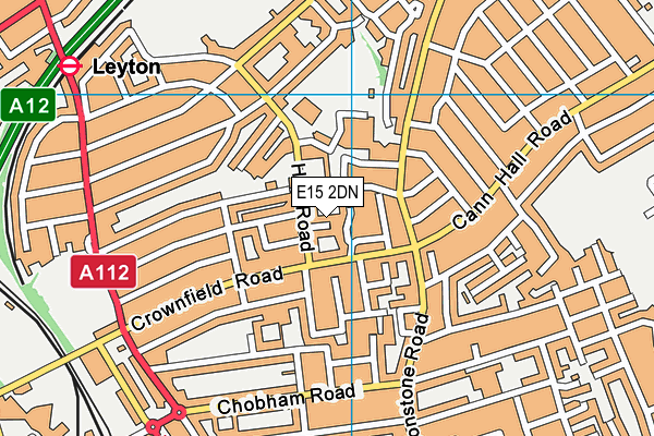 E15 2DN map - OS VectorMap District (Ordnance Survey)