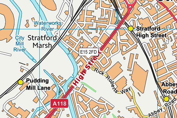 E15 2FD map - OS VectorMap District (Ordnance Survey)