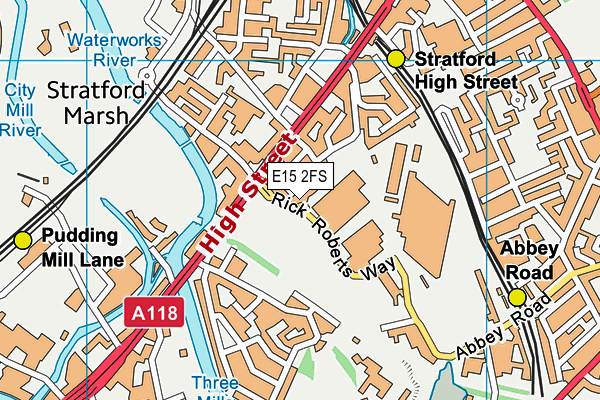 E15 2FS map - OS VectorMap District (Ordnance Survey)