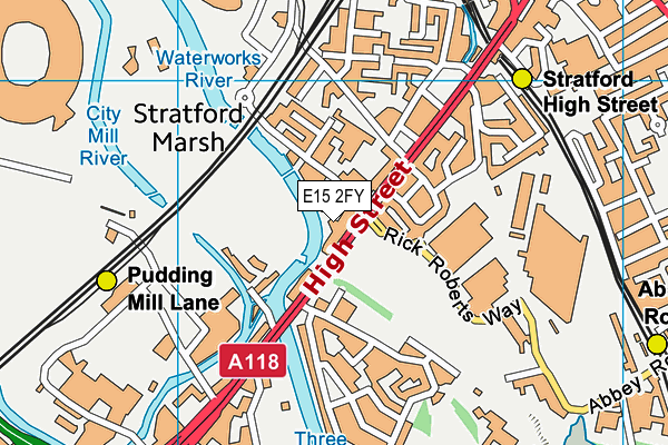 E15 2FY map - OS VectorMap District (Ordnance Survey)