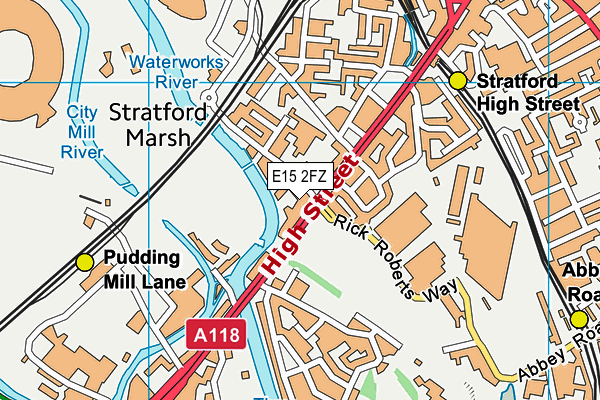 E15 2FZ map - OS VectorMap District (Ordnance Survey)