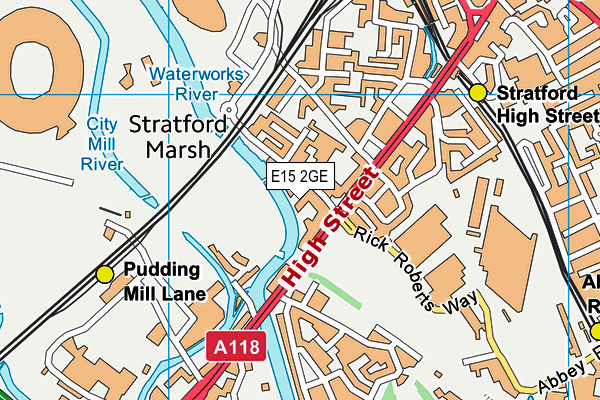 E15 2GE map - OS VectorMap District (Ordnance Survey)