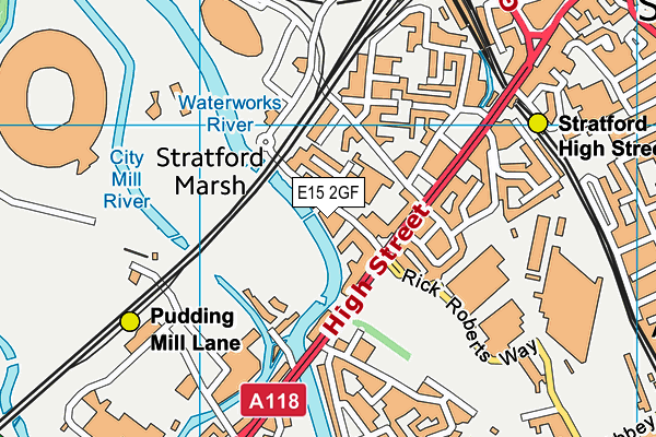 E15 2GF map - OS VectorMap District (Ordnance Survey)