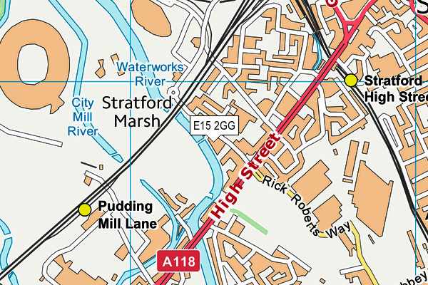 E15 2GG map - OS VectorMap District (Ordnance Survey)