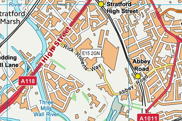 E15 2GN map - OS VectorMap District (Ordnance Survey)