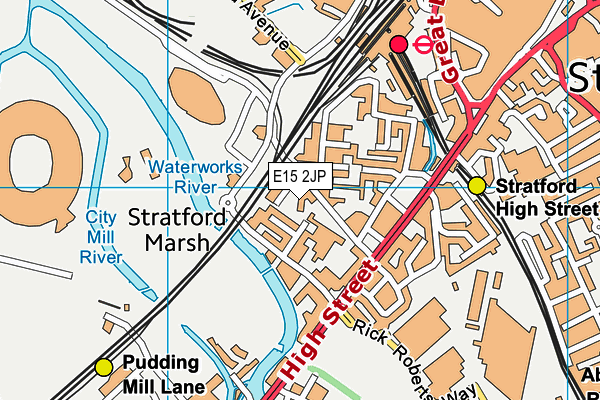 E15 2JP map - OS VectorMap District (Ordnance Survey)