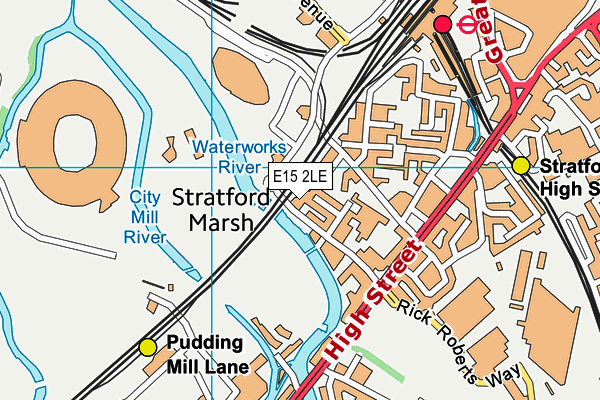 E15 2LE map - OS VectorMap District (Ordnance Survey)